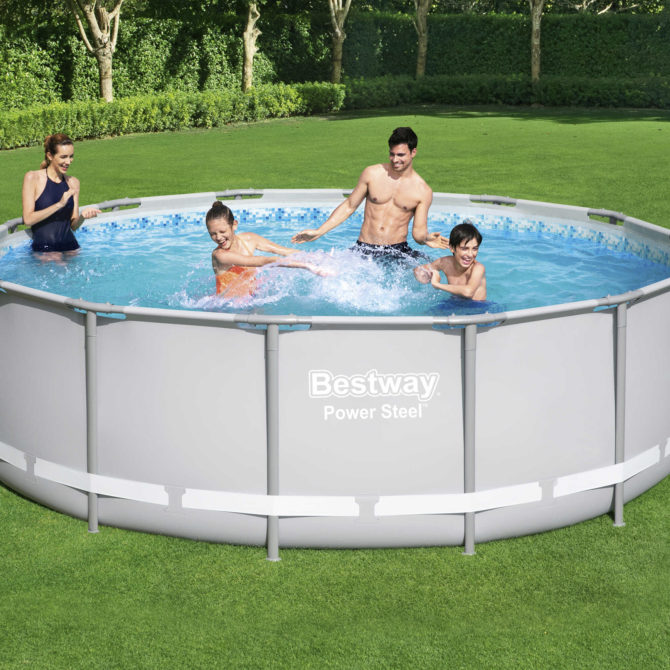 Piscina Desmontable Tubular Bestway Power Steel 427x122 cm Depuradora de Cartucho de 3.028 L/H - Imagen 2