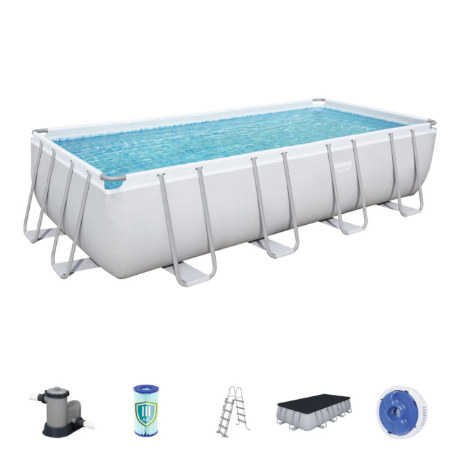 Piscina Desmontable Tubular Bestway Power Steel 549x274x122 cm Depuradora de Cartucho de 5.678 L/H