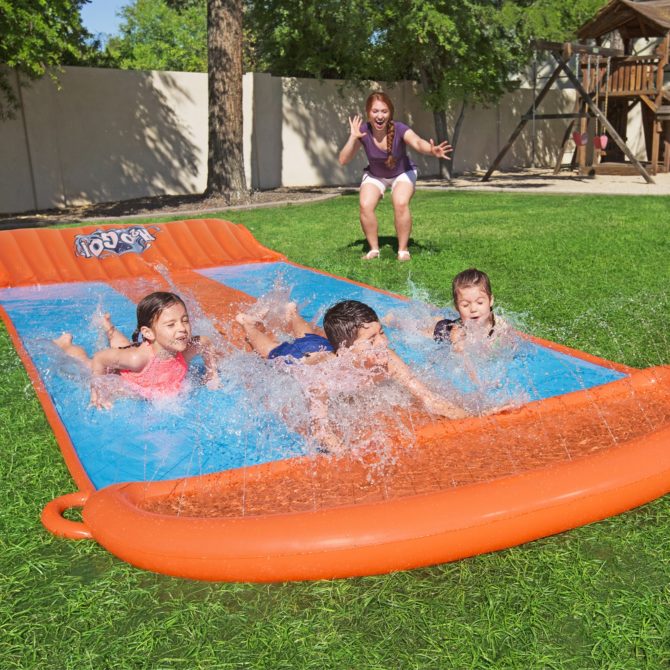 Pista Deslizante Hinchable Bestway H2O Go! Triple Carril de 549 cm - Imagen 2