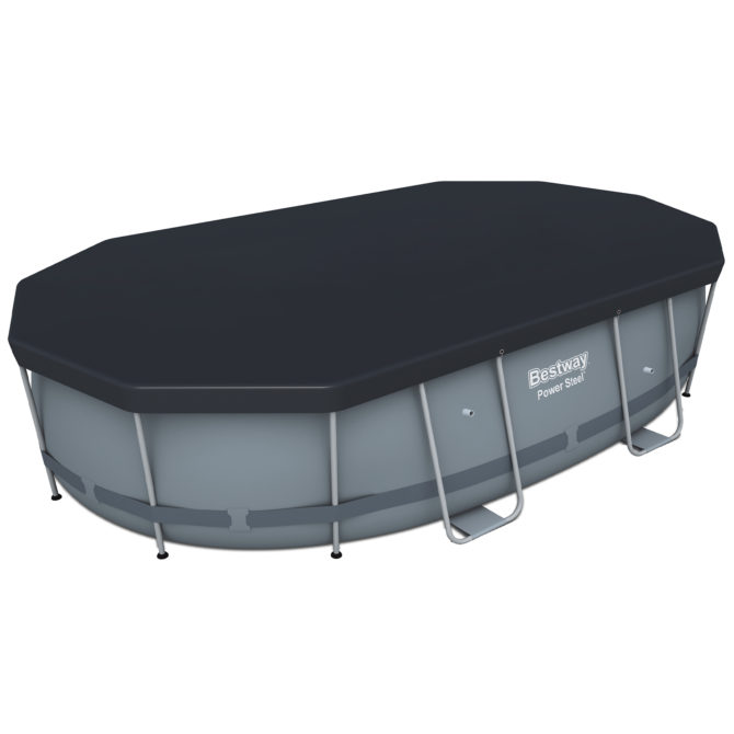 Piscina Desmontable Tubular Bestway Power Steel Oval 488x305x107 cm Depuradora de Cartucho de 3.028 L/H - Imagen 5