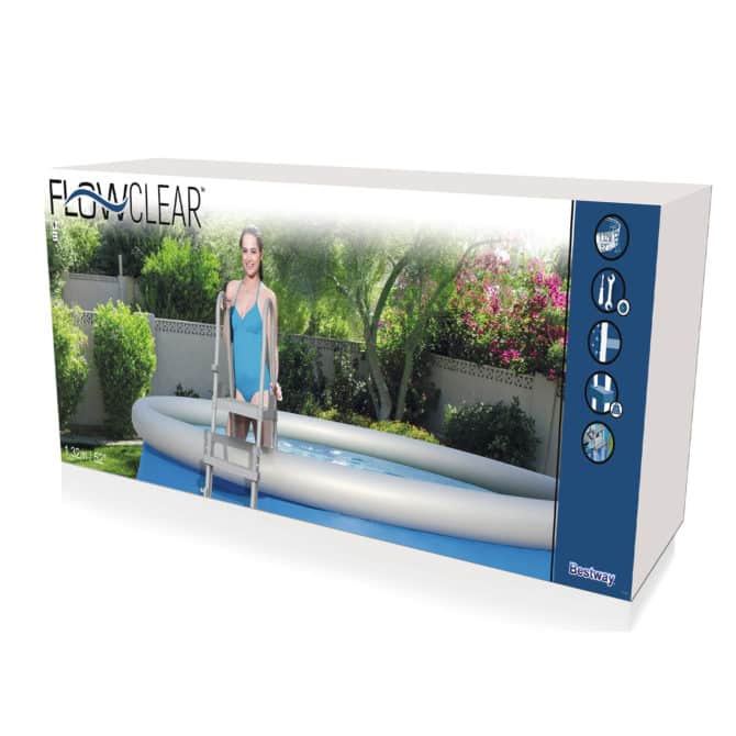 Escalera Plegable para Piscina Desmontable Bestway con Altura 132 cm y Escalones Antideslizantes - Imagen 5