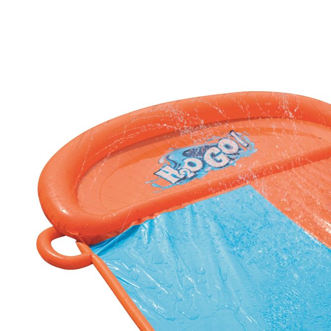 Pista Deslizante Hinchable Bestway H2O Go! Doble Naranja/Azul 549 cm - Imagen 2