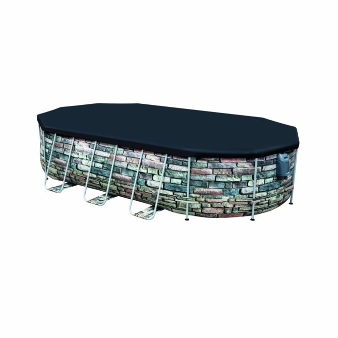 Cobertura de inverno para piscina removível Bestway 610x366x122 cm oval