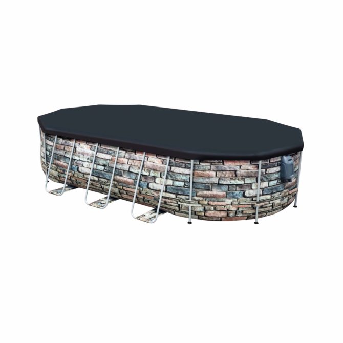 Cobertura de inverno para piscina removível Bestway 610x366x122 cm oval - Image 2