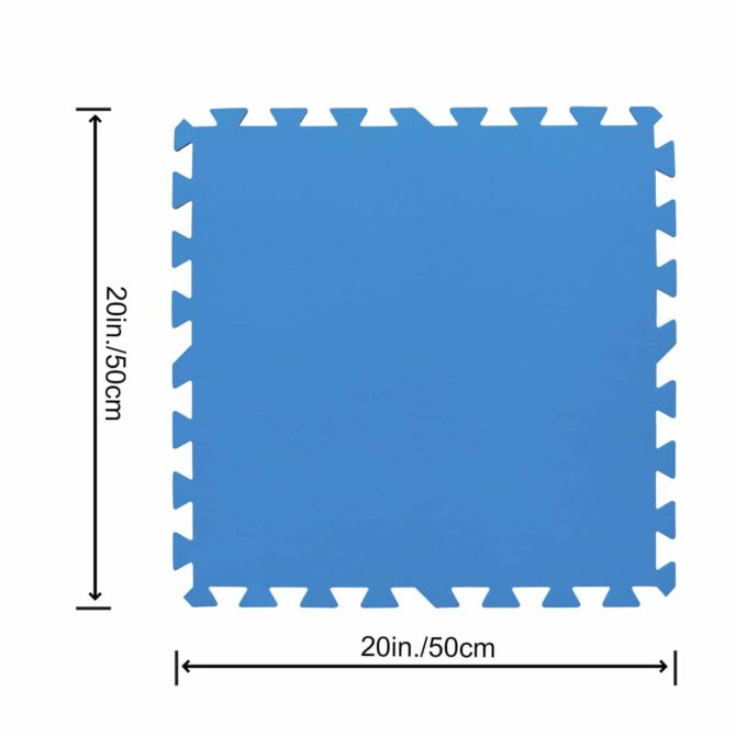 Tapiz de Suelo de Goma Bestway 9 piezas 50x50 cm Azul - Imagen 2