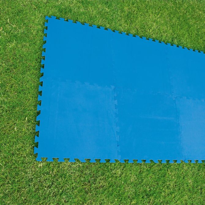 Tapiz de Suelo de Goma Bestway 9 piezas 50x50 cm Azul - Imagen 4