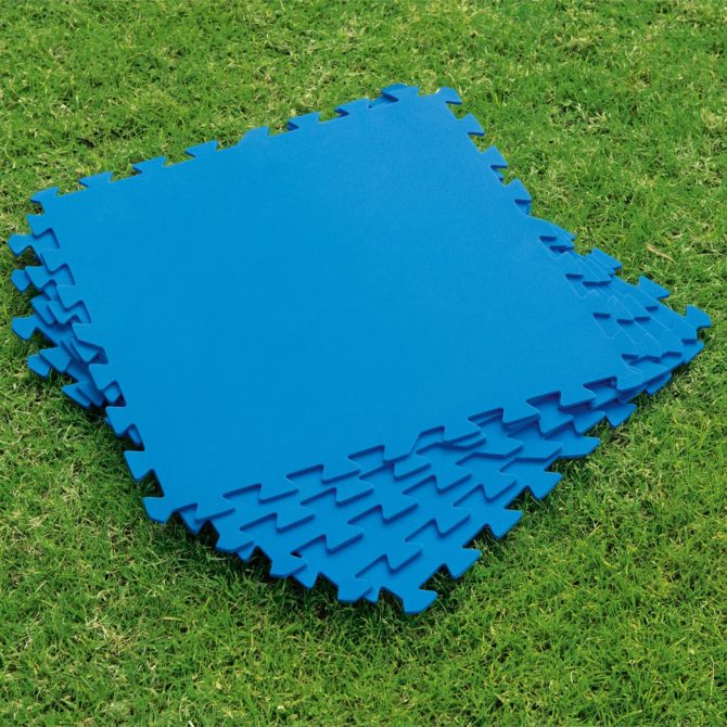 Tapiz de Suelo de Goma Bestway 9 piezas 50x50 cm Azul - Imagen 5