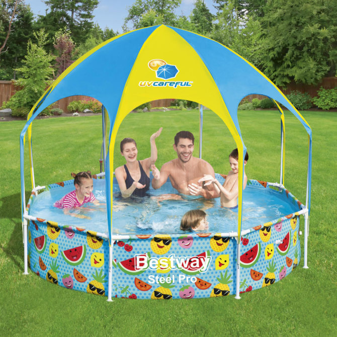 Piscina Desmontable Tubular Infantil Bestway Splash-In-Shade 244x51 cm con Parasol - Imagen 2