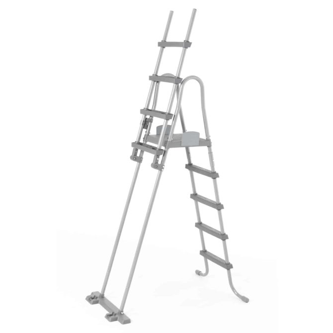 Escalera para Piscina Desmontable Bestway de 132 cm con Plataforma - Imagen 5