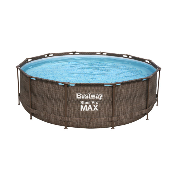 Piscina Desmontable Tubular Bestway Steel Pro Max Diseño Rattan 366x100 cm Depuradora de cartucho de 2.006 L/H - Imagen 5