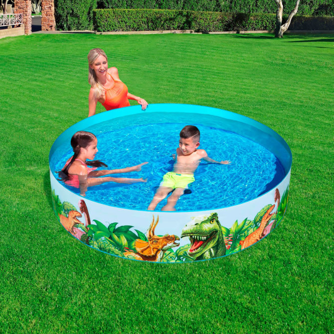 Piscina Autoportante Infantil Bestway Fill N' Fun 183x38 cm Diseño Dinosaurios Rápida Instalación Edad Mayores de 2 Años - Imagen 5