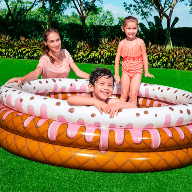 Piscina Hinchable Autoportante Infantil Bestway 160x38 cm Diseño Helado Rápida Instalación Mayores de 2 Años - Imagen 5