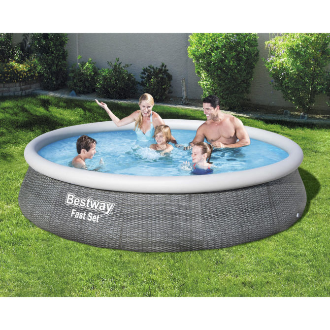 Piscina Desmontable Bestway Fast Set Rattan 396x84 cm Depuradora de Cartucho 2.006 L/H - Imagen 2