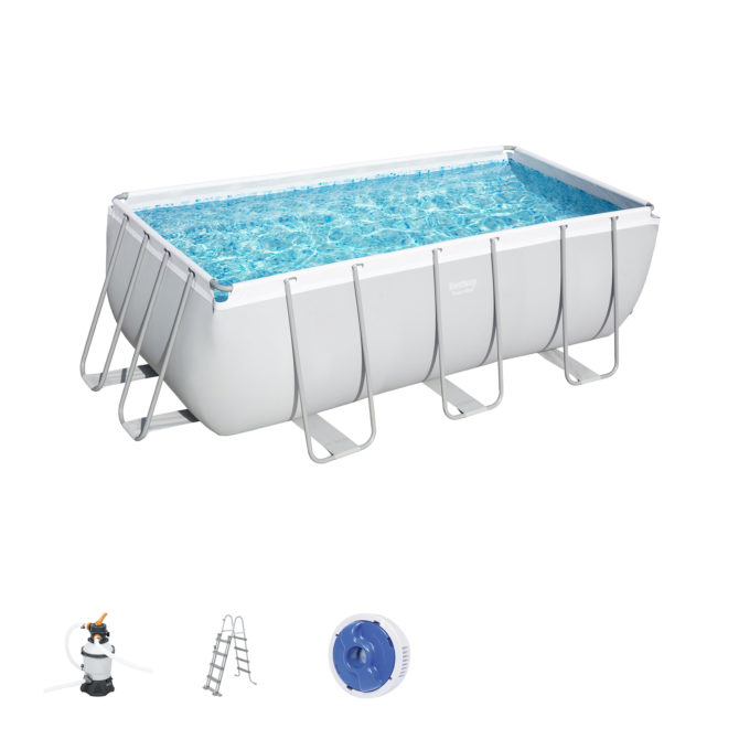 Piscina Desmontable Tubular Bestway Power Steel 412x201x122 cm Depuradora de arena de 3.028 L/H