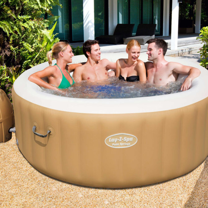 Spa Hinchable Bestway Lay-Z-Spa Bali 180x66 cm para 2-4 Personas con Airjet, Luz LED, Cobertor y Mando a Distancia - Imagen 2