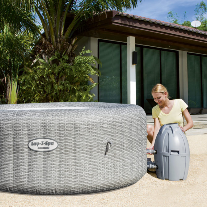 Spa Hinchable Bestway Lay-Z-Spa Honolulu 196x71 cm para 4-6 Personas con Airjet y Cobertor - Imagen 3