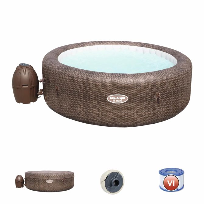 Spa Hinchable Bestway Lay-Z-Spa St.Moritz 216×71 cm para 5-7 personas con Airjet y Cobertor