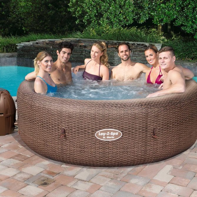 Spa Hinchable Bestway Lay-Z-Spa St.Moritz 216×71 cm para 5-7 personas con Airjet y Cobertor - Imagen 2