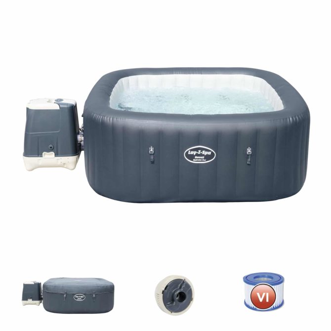 Spa Hinchable Bestway Lay-Z-Spa Hawaii 180x180x71 cm para 4-6 Personas con Hydrojet y Cobertor