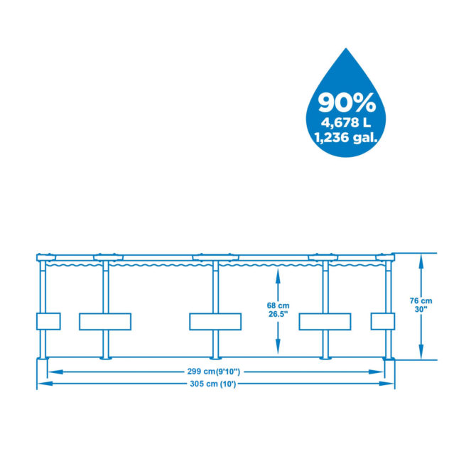 Piscina Desmontable Tubular Bestway Steel Pro 305x76 cm - Imagen 5