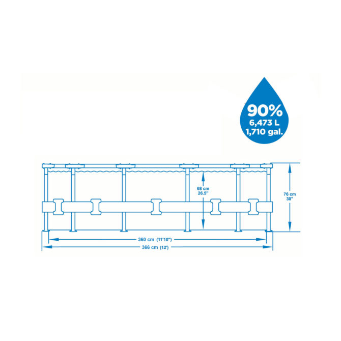 Piscina Desmontable Tubular Bestway Steel Pro 366x76 cm - Imagen 4