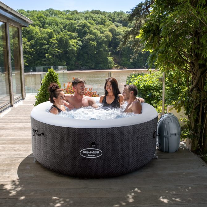 Spa Hinchable Bestway Lay-Z-Spa Havana 180x66 cm para 2-4 Personas con Airjet y Cobertor - Imagen 2