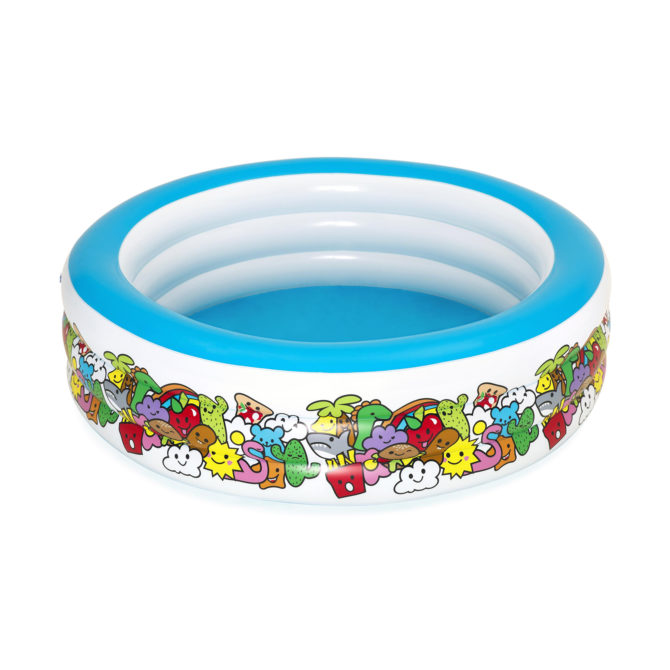 Piscina Hinchable Autoportante Infantil Bestway 193x53 cm Diseño Animales de Colores Edad Mayores de 6 Años