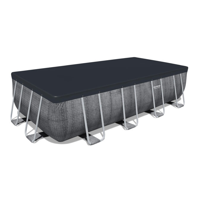 Piscina Desmontable Tubular Bestway Power Steel Diseño Rattan 488x244x122 cm Depuradora de cartucho de 3.028 L/H - Imagen 5