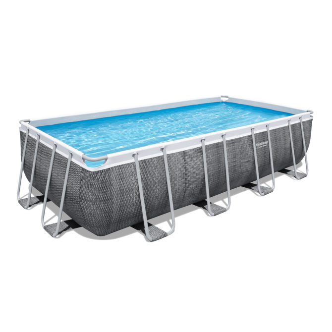 Piscina Desmontable Tubular Bestway Power Steel Diseño Rattan 549x274x122 cm Depuradora de cartucho de 5.678 L/H - Imagen 2