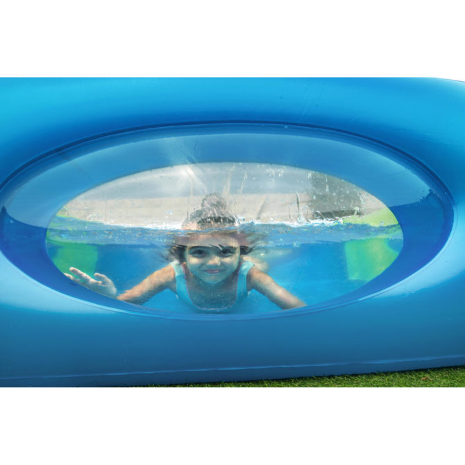 Piscina Hinchable Autoportante Infantil Bestway 168x56 cm Escotillas Laterales Azul y Verde Diseño Window Rápida Instalación - Imagen 5