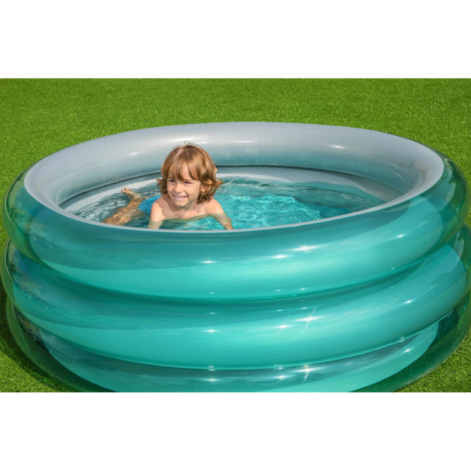 Piscina Hinchable Autoportante Infantil Bestway 150×53 cm Diseño Big Metallic 3-Ring Pool Edad Mayores de 6 Años - Imagen 2