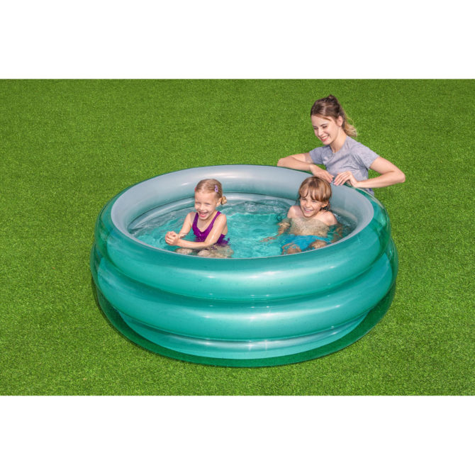 Piscina Hinchable Autoportante Infantil Bestway 150×53 cm Diseño Big Metallic 3-Ring Pool Edad Mayores de 6 Años - Imagen 5