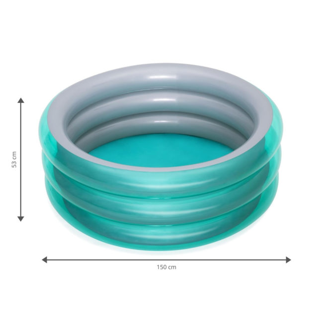 Piscina Hinchable Autoportante Infantil Bestway 150×53 cm Diseño Big Metallic 3-Ring Pool Edad Mayores de 6 Años - Imagen 4