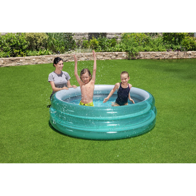 Piscina Hinchable Autoportante Infantil Bestway 170x53 cm Diseño Big Metallic 3-Ring Pool Edad Mayores de 6 Años - Imagen 2