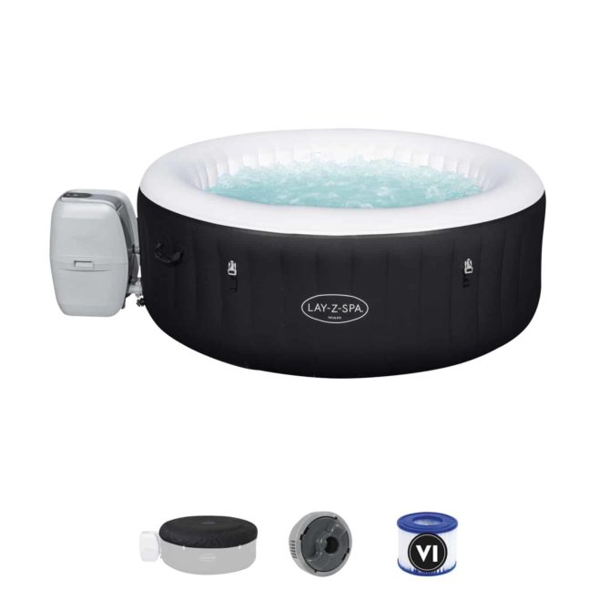 Spa Hinchable Bestway Lay-Z-Spa Miami 180x66 cm para 2-4 Personas con Airjet y Cobertor