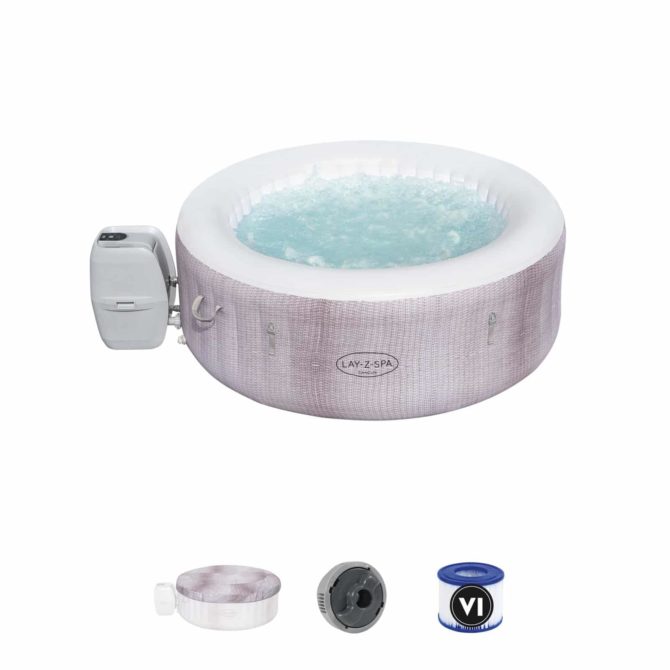 Spa Hinchable Bestway Lay-Z-Spa Cancún 180x66 cm para 2-4 Personas con Airjet y Cobertor