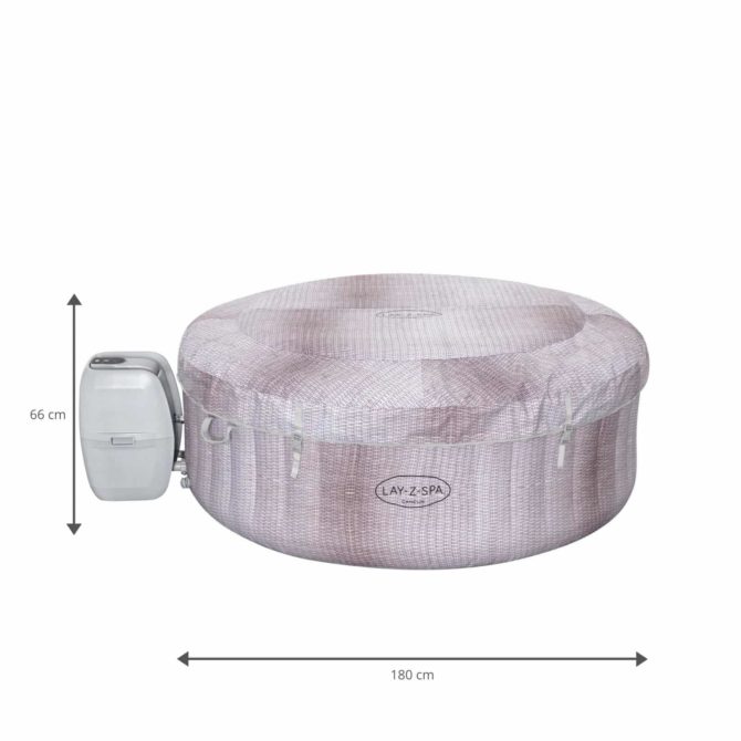 Spa Hinchable Bestway Lay-Z-Spa Cancún 180x66 cm para 2-4 Personas con Airjet y Cobertor - Imagen 4