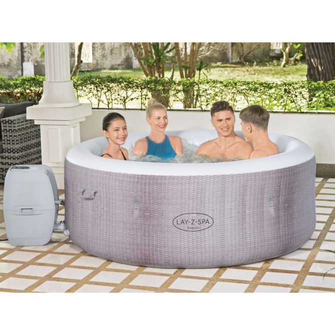 Spa Hinchable Bestway Lay-Z-Spa Cancún 180x66 cm para 2-4 Personas con Airjet y Cobertor - Imagen 2