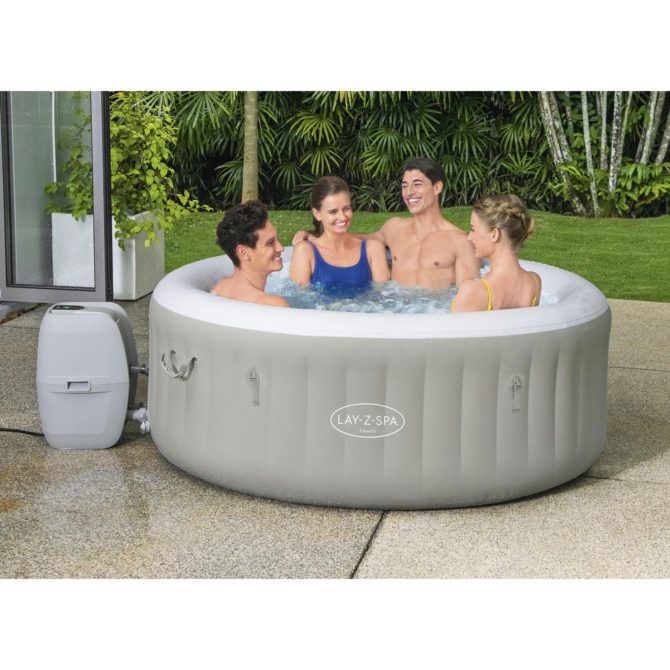 Spa Hinchable Bestway Lay-Z-Spa Tahiti 180×66 cm para 2-4 personas con Airjet, Luz LED y Cobertor - Imagen 2