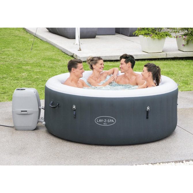 Spa Hinchable Bestway Lay-Z-Spa Bali 180x66 cm para 2-4 Personas con Airjet, Luz LED, Cobertor y Mando a Distancia - Imagen 2