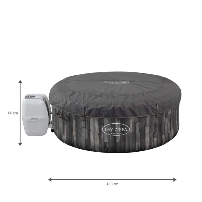 Spa Hinchable Bestway Lay-Z-Spa Bahamas 180x66 cm para 2-4 Personas con Airjet y Cobertor - Imagen 4