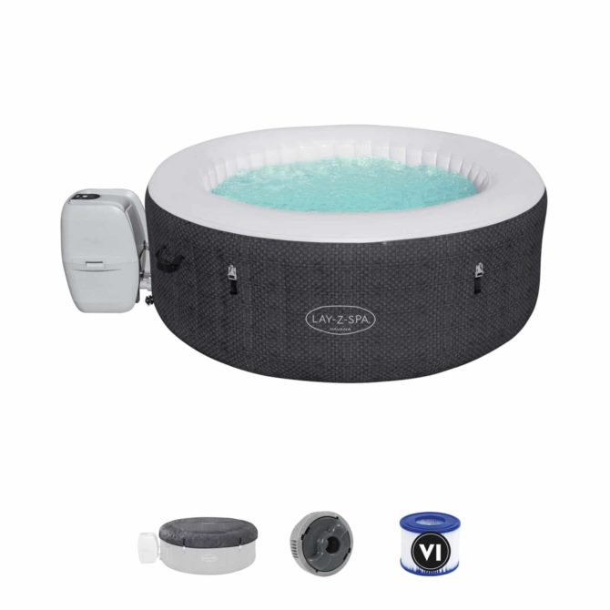 Spa Hinchable Bestway Lay-Z-Spa Havana 180x66 cm para 2-4 Personas con Airjet y Cobertor