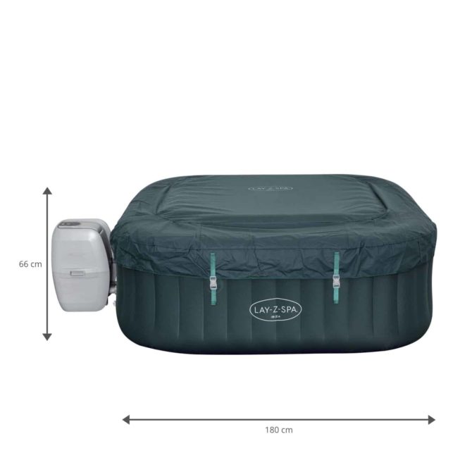 Spa Hinchable Bestway Lay-Z-Spa Ibiza 180x180x66 cm para 4-6 Personas con Airjet  y Cobertor - Imagen 4