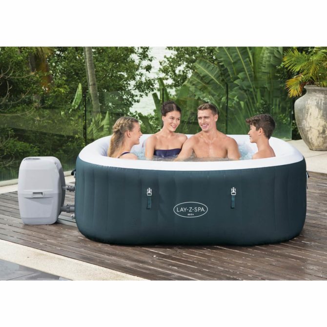 Spa Hinchable Bestway Lay-Z-Spa Ibiza 180x180x66 cm para 4-6 Personas con Airjet  y Cobertor - Imagen 2