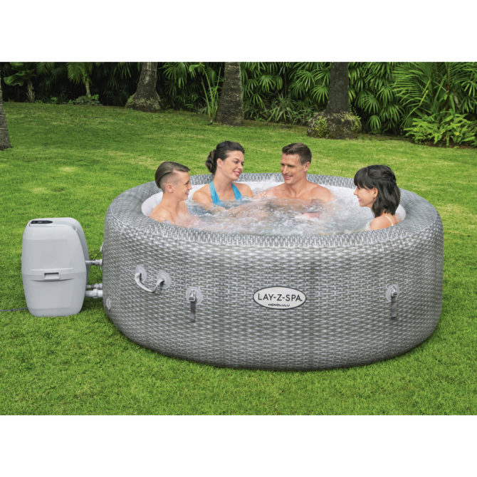 Spa Hinchable Bestway Lay-Z-Spa Honolulu 196x71 cm para 4-6 Personas con Airjet y Cobertor - Imagen 2