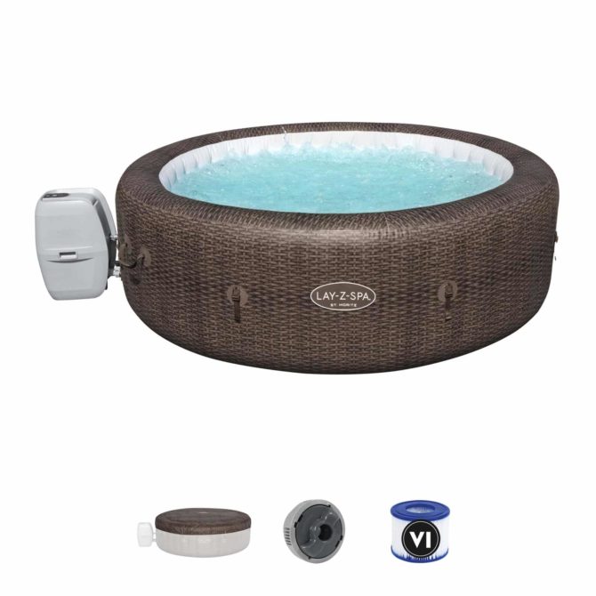 Spa Hinchable Bestway Lay-Z-Spa St.Moritz 216×71 cm para 5-7 personas con Airjet y Cobertor