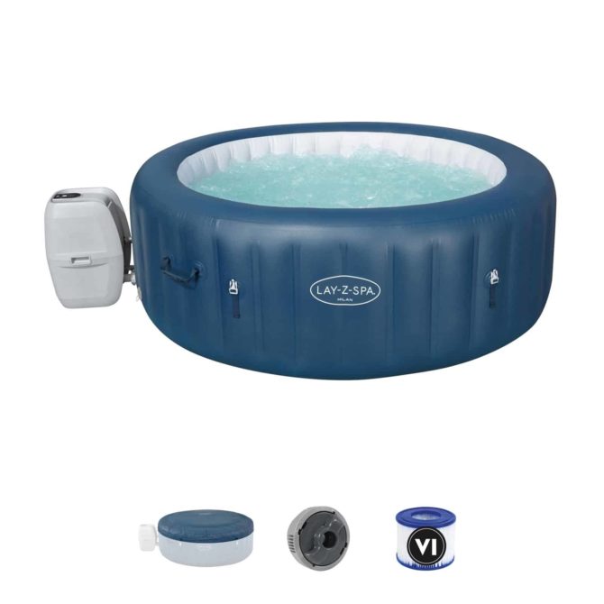 Spa Hinchable Bestway Lay-Z-Spa Milán 190x71 cm para 4-6 Personas con Airjet y Cobertor