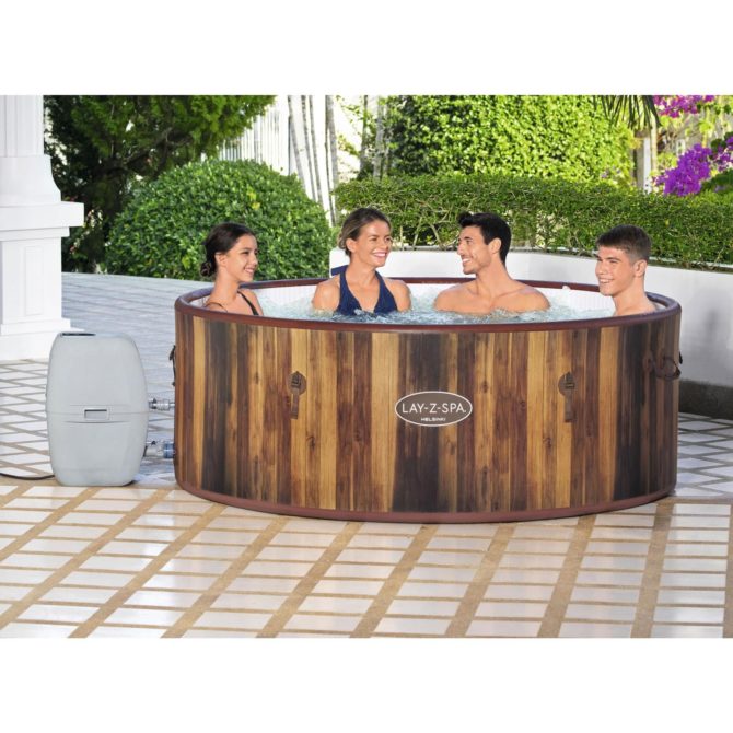 Spa Hinchable Bestway Lay-Z-Spa Helsinki 180x66 cm para 5-7 Personas con Airjet y Cobertor - Imagen 2