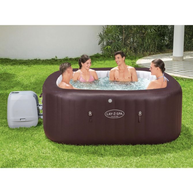 Spa Hinchable Bestway Lay-Z-Spa Maldives Hydrojet Pro Para 5-7 personas Cuadrado 201x201x80 cm con Luz LED - Imagen 5