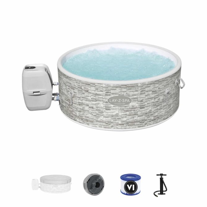 Spa Hinchable Bestway Lay-Z-Spa Vancouver 155x60 cm para 3-5 Personas con Airjet y Cobertor